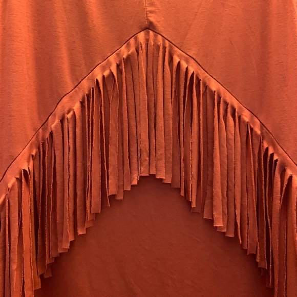 Orange Fringe Back Tank Top - Picture 6 of 7